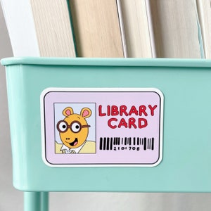 Library Card Book Cart Magnet | Bookish Book Club Gift | Gifts for Librarians | Gifts for Bookworms | Bookish Magnets