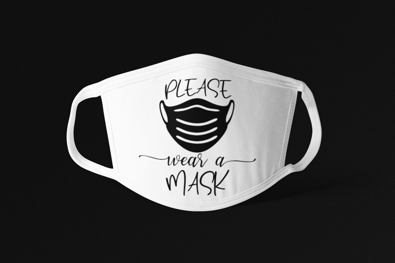 Please Wear A Mask Funny Facemask Reusable Face Masks Etsy