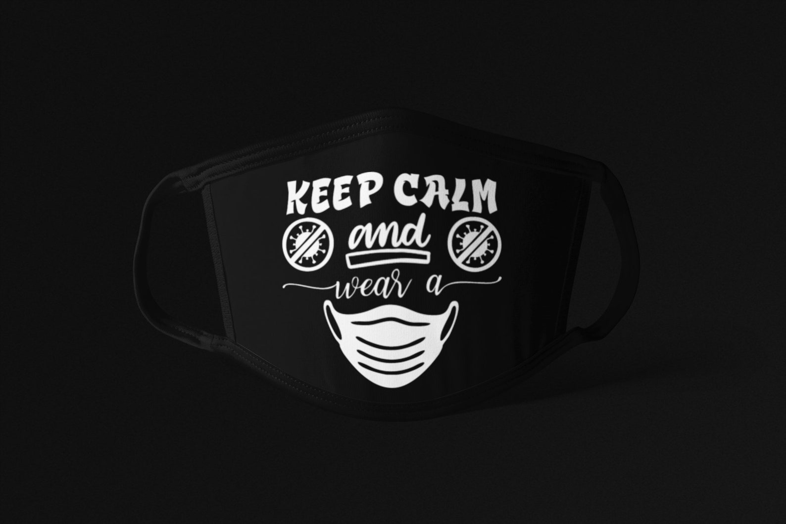 Keep Calm And Wear A Mask Funny Facemask Reusable Face Etsy