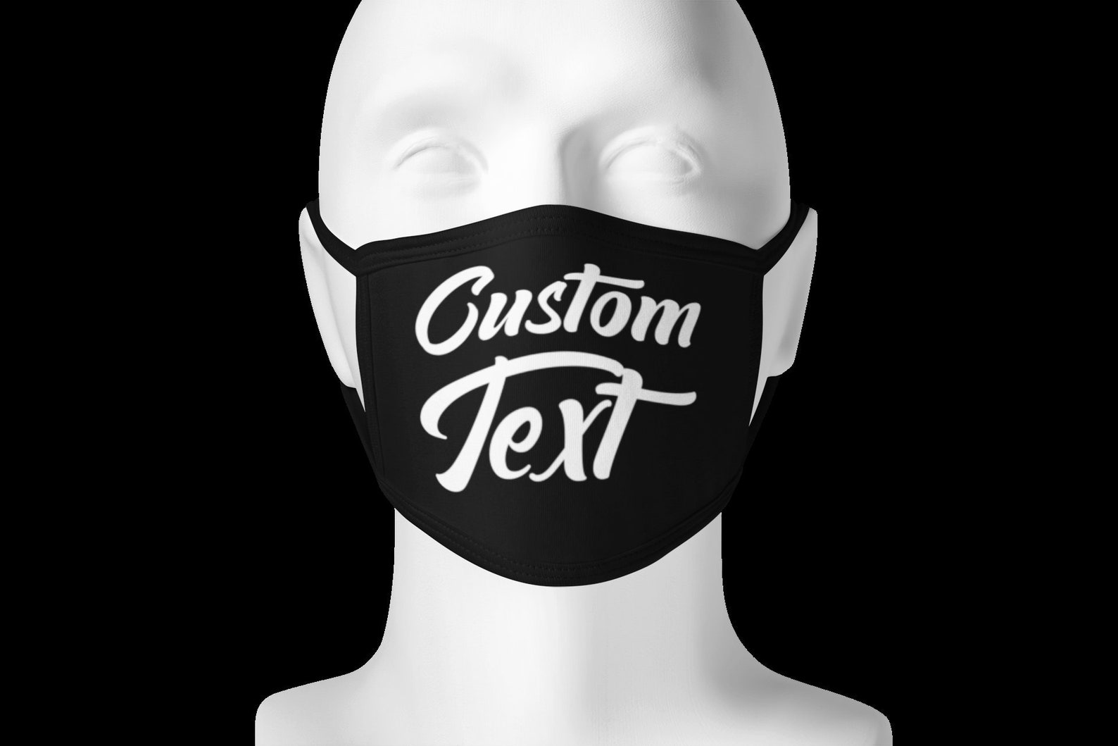 Custom Text Face Mask Personalized Face Mask Custom Face Etsy