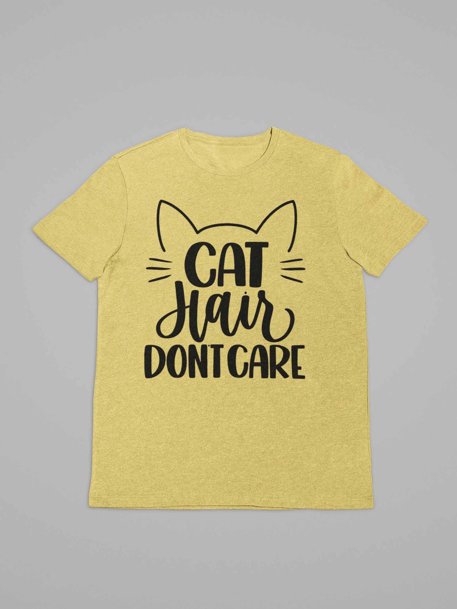 Cat Hair Don't Care Shirt Funny Cat Shirt Cat Gift Cat Etsy