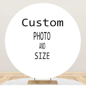 Custom Round Backdrop from Photo, Personalized Background for Photography, Custom Wedding Decor Backdrop Custom Photo Studio Props