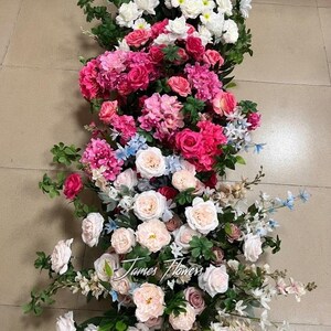 Multi-Color Artificial Flower Garland: Wedding Arch Decor