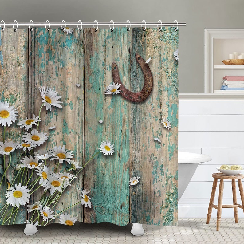 Rustic Shower Curtainfarmhouse Shower Curtain Country Shower Etsy