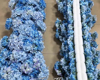 Blue Hydrangea Floral Arrangement, Wedding Arch Flowers, Bridal Decor