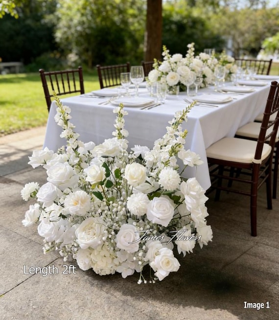 Weißes Elfenbein Hortensien Blumengesteck, Hochzeit Tischdeko für Brautparty, Geburtstagsfeier