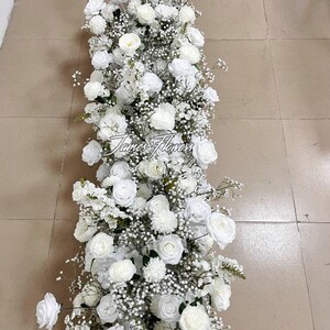 White Hydrangea Wedding Aisle Decor: Floral Row Runner - Etsy