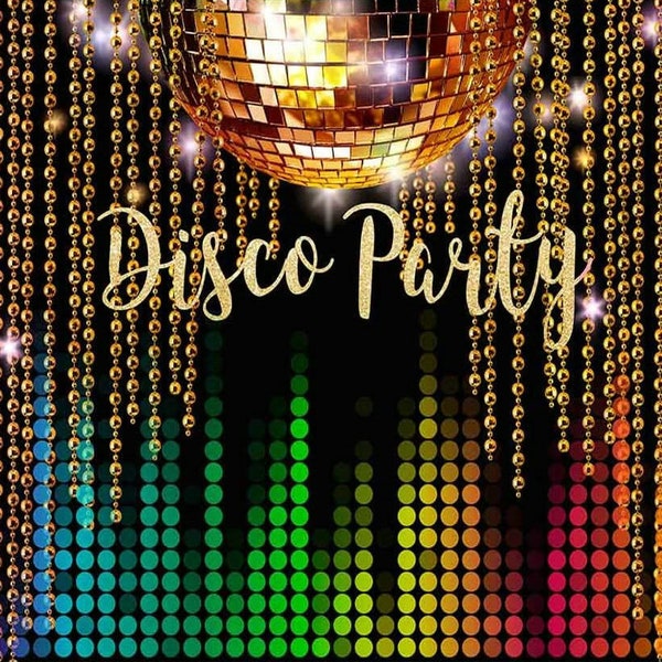 Photography Backdrop Disco Neon Adults Back to 80s 90s Birthday Party Decor Let's Crazy in The Dark Photography Backdrop Photo Booth Props