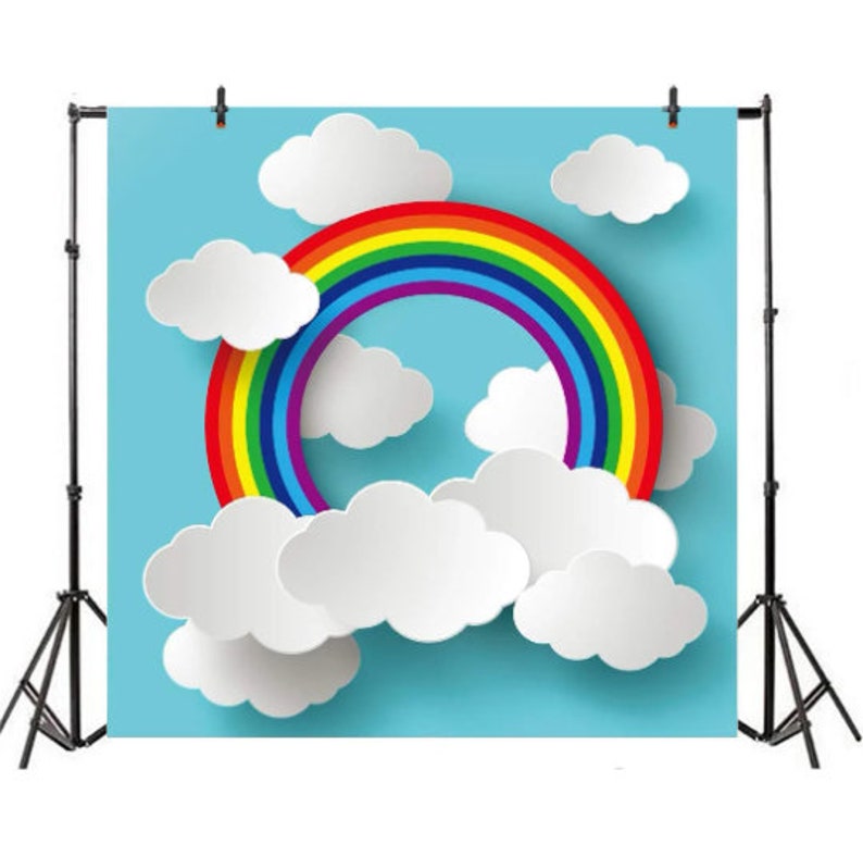 Colorful Rainbow Photography Backdrop Seven Colors Backgrounds - Etsy