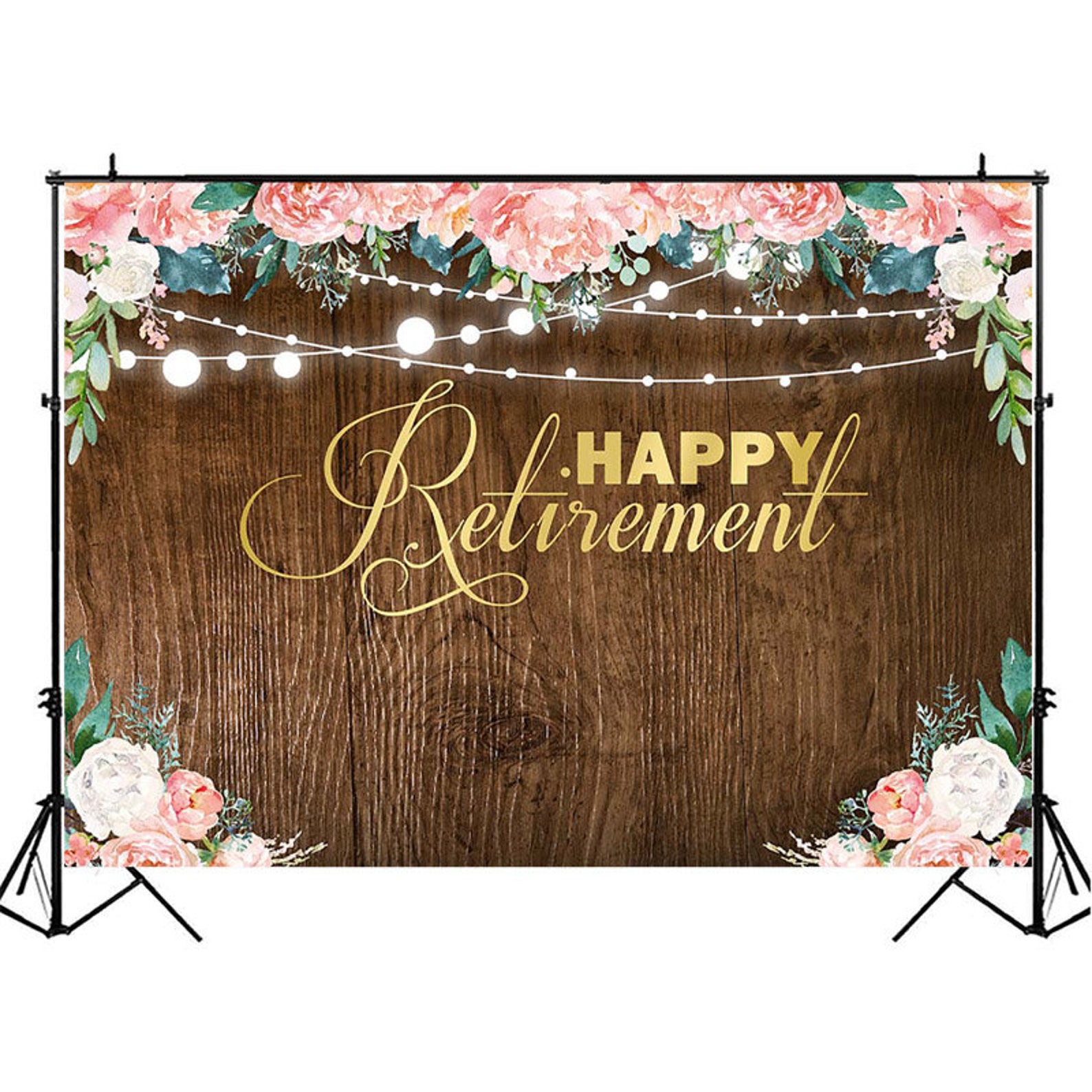 Happy Retirement Bacdrop Retirement Party Decoration Photo Etsy