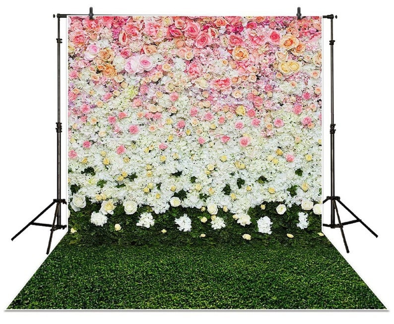 Flower Wall & Grass Backdrop Happy Mothers' Day Banner - Etsy