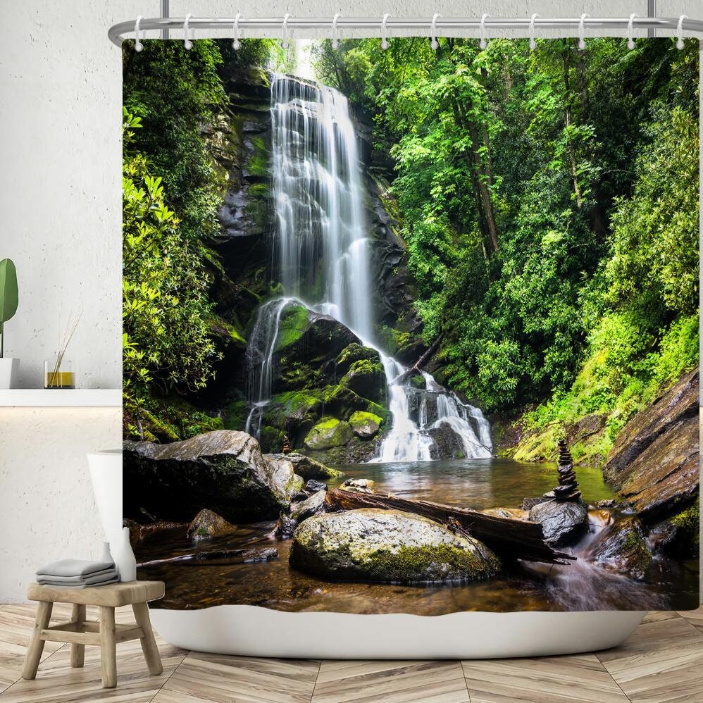 Forest cheap shower curtain