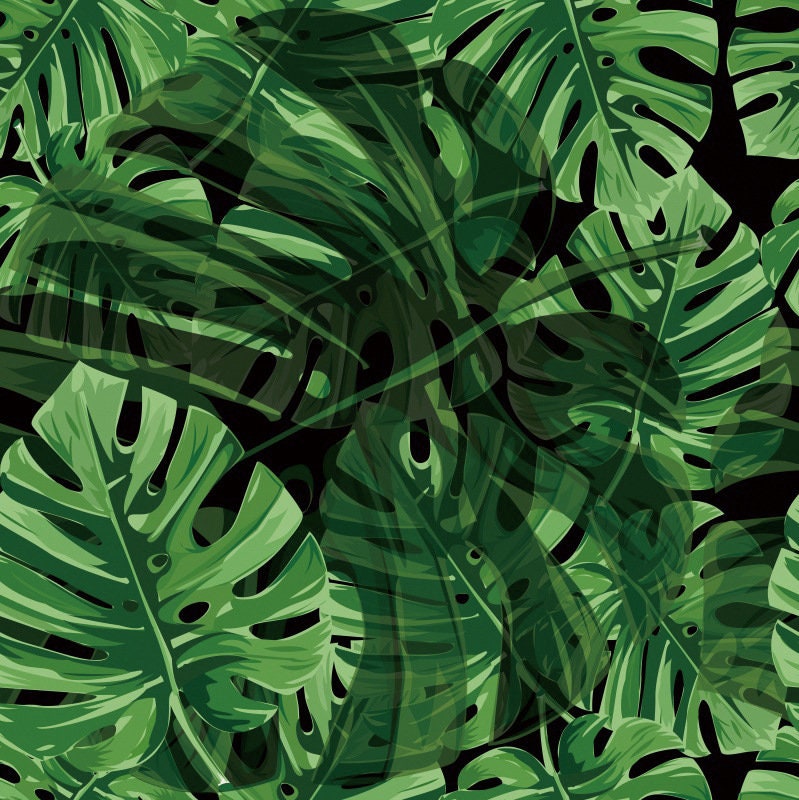【17】a-ya 様 ♡foresttile♡ Tropical Spring Green Leaves Wall Photography Backdrop
