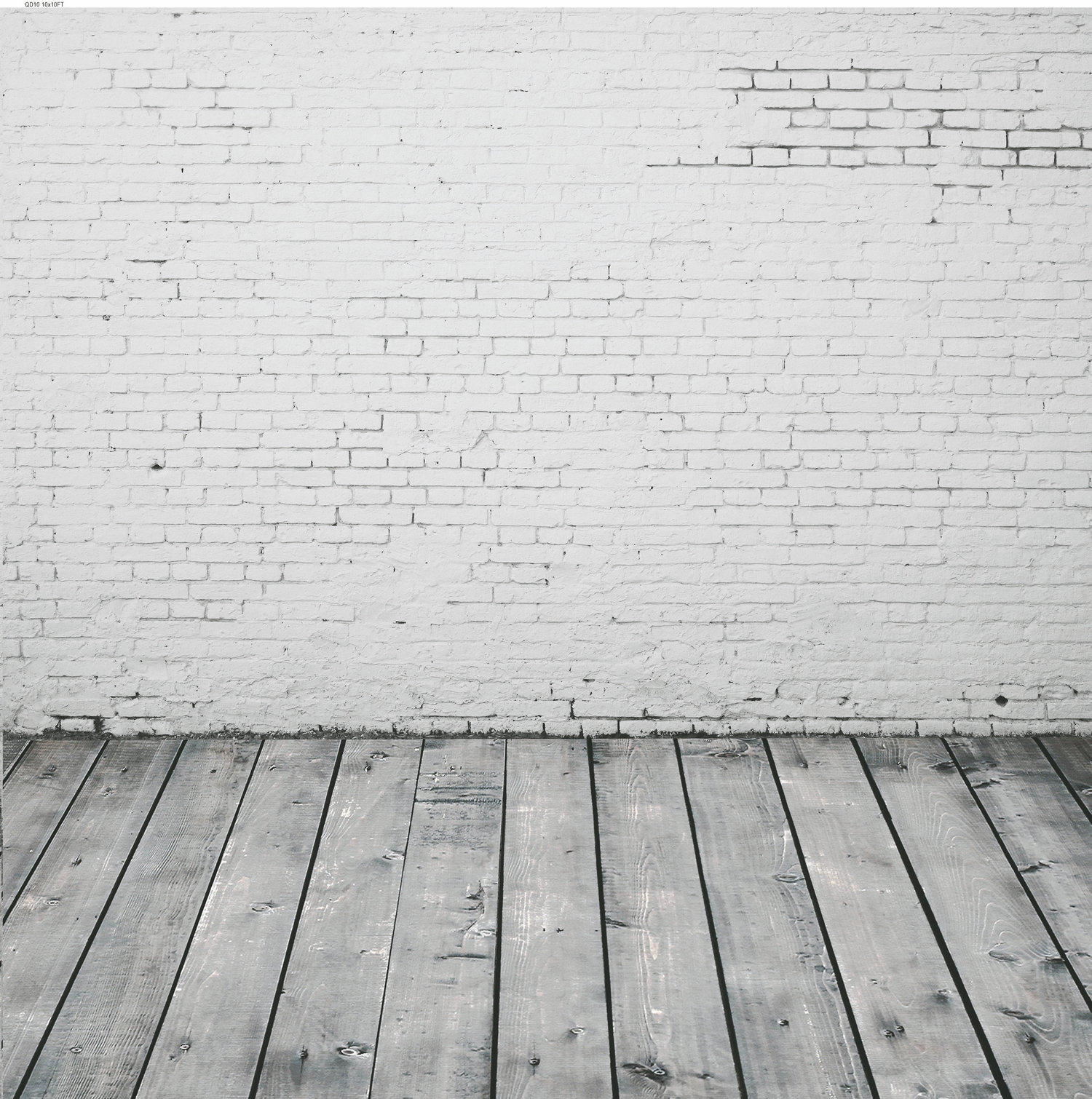 8x8 White Brick Wall with Gray Wooden Floor Photography Backdrop Vinyl Background for Pictures D-2504 8x8 White Brick Wall with Gray Wooden Floor Photography Backdrop Vinyl Background for Pictures D-2504
