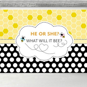 What Will It BEE He or She Gender Reveal Photography Backdrop Bumble ...