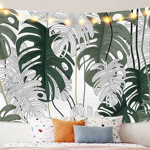 Banana Leaf Print Tapestry Wall Hanging Bedspread Beach Towel Table Cloth home Deco Tropical Leaf Cilected Plant Tapestry Wall Hanging