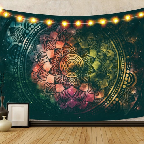 Tapestry Wall Hanging Indian Mandala Tapestry Bohemian Etsy