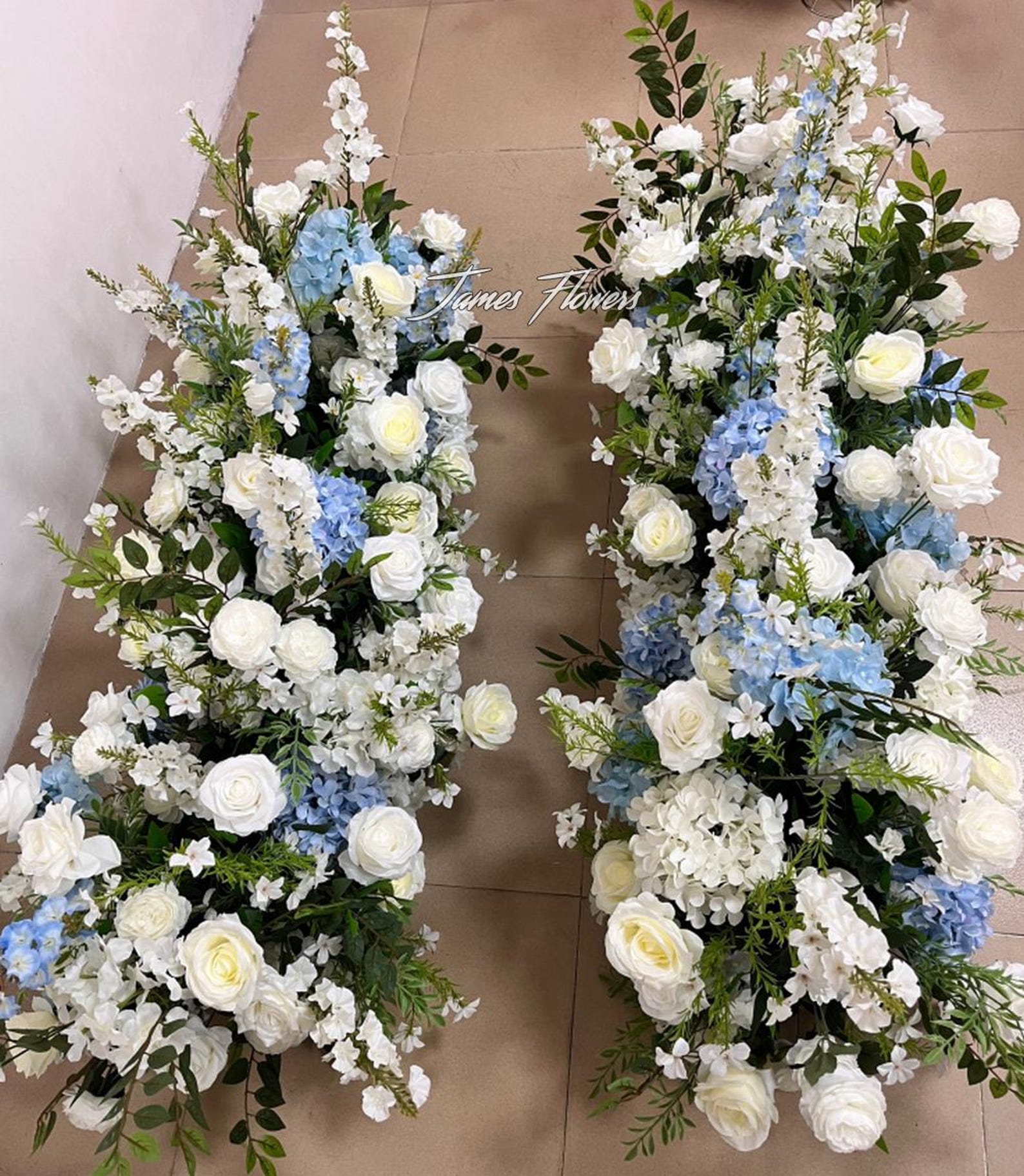 White Hydrangea Wedding Aisle Decor: Floral Row Runner - Etsy