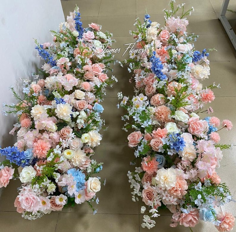 White Hydrangea Wedding Aisle Decor: Floral Row Runner - Etsy