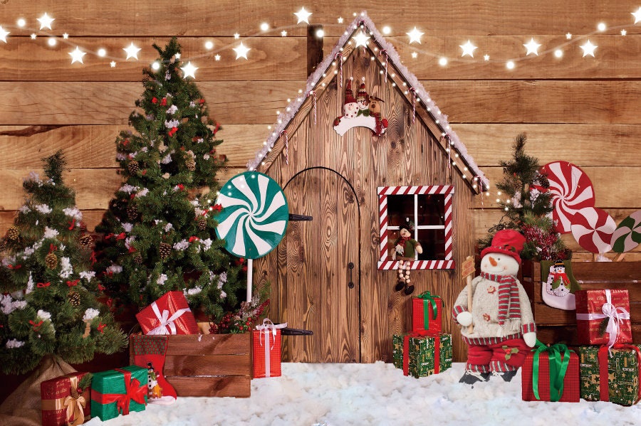 Christmas Fabric Photography Backdrop Christmas Wooden House Etsy Christmas Fabric Photography Backdrop Christmas Wooden House Etsy