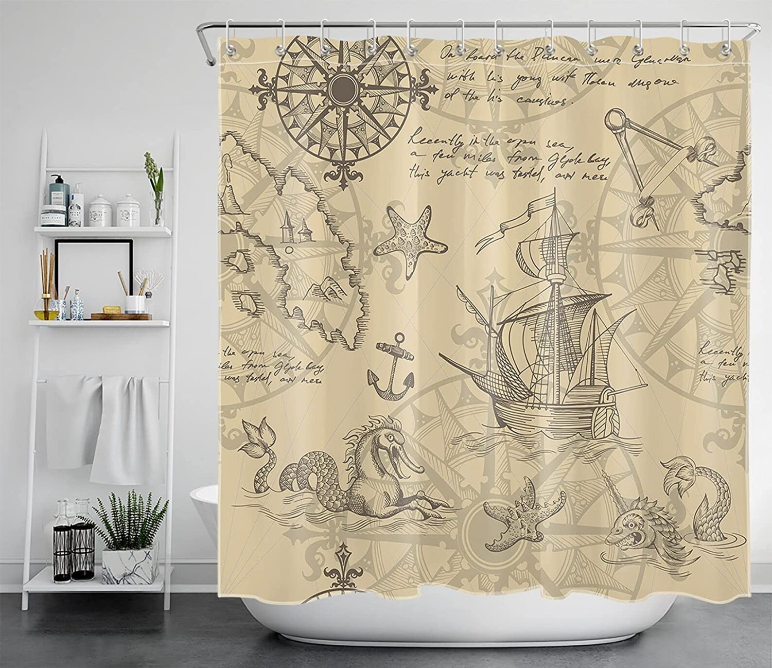 Map Shower Curtain Map of the World With Detailed Major Cities Etsy