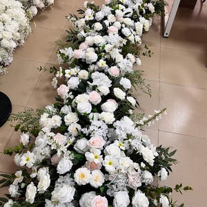 Wedding Flower Arch, Horn Floral Arch, Aisle Runner Flower, Flower Centerpieces, Wedding Stair Decor, Ceremony Aisle and Altar Decor