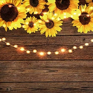 Sunflower Wood Texture Backdrops for Photography Rustic Child Baby Shower Birthday Party Background Banner Bridal Shower Studio Photobooth