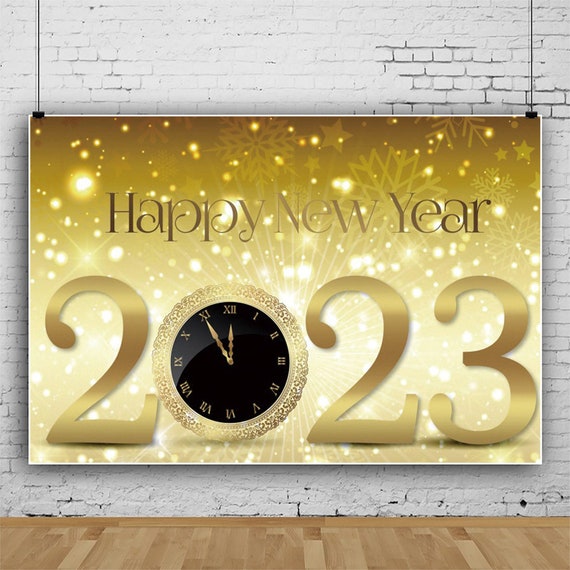 Buy Happy New Year 2023 Photo Backdrop Happy New Year Decorations