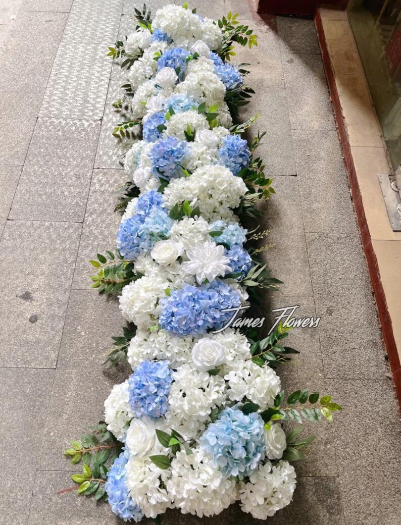 Hydrangea Flower Row Runner: Wedding Aisle Stair Decor - Etsy