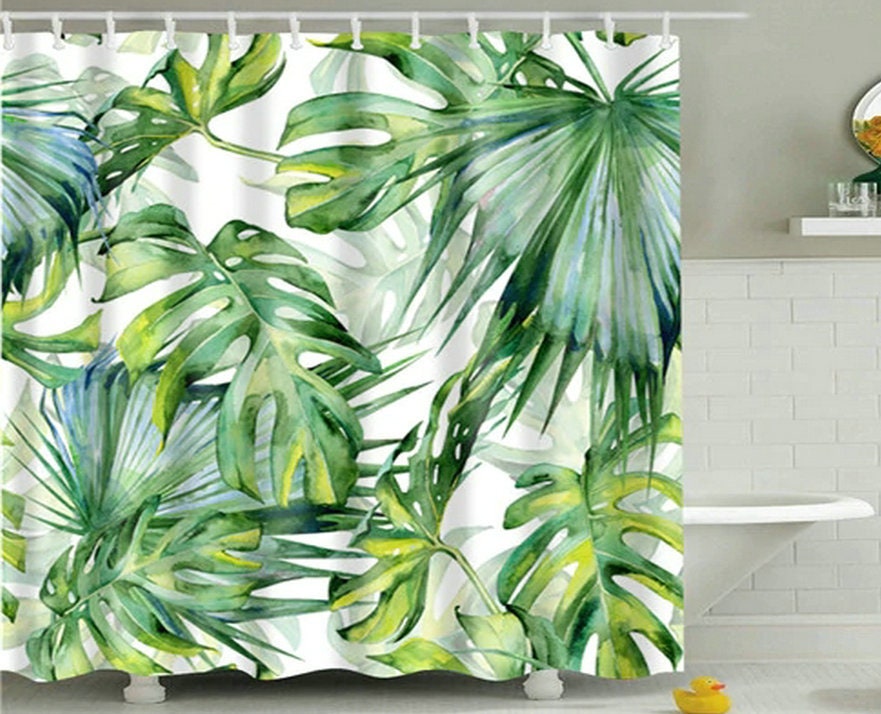 Palm Leaf Shower Curtain 