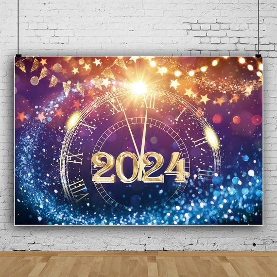Bannière Du Nouvel An 2024 Avec Numéros Date 2024 Décoration De