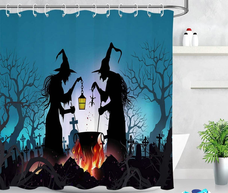 Bat Shower Curtain Hooks Rings, 12 Pcs Halloween Bats Rustproof Metal Shower Curtain Hangers For Bathroom Shower Rods, Halloween Party Theme Home Bathroom Decoration (Black
