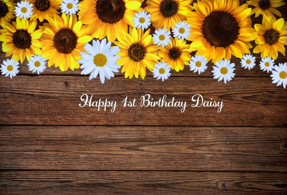 Sunflower Rustic Wood Texture Backdrop Baby Shower Birthday Party Background Photography Studio Photo Booth Decoration