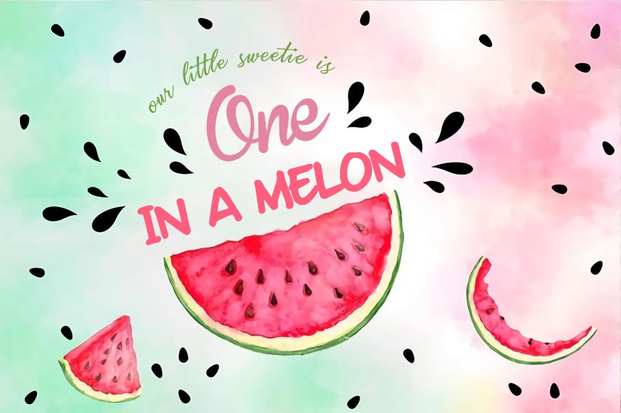 BeYumi Anguria Decorazione un anno Decorazioni di Anguria Compleanno One in a Melon Decorazioni per feste per bambini Ragazzi Ragazze Summer Fruit Anguria Tema 1° compleanno Milestone Baby Shower 