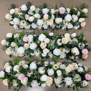 5D Artificial Spring Table Flower Arrangement, Flower Row Runner, Wedding Aisle Flowers, Home Decor Floor Flower, Ground Arch Flower