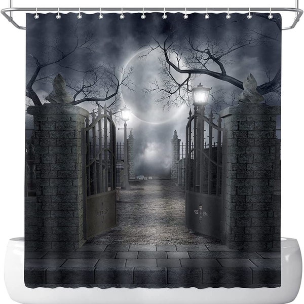Halloween Shower Curtain Fabric Etsy