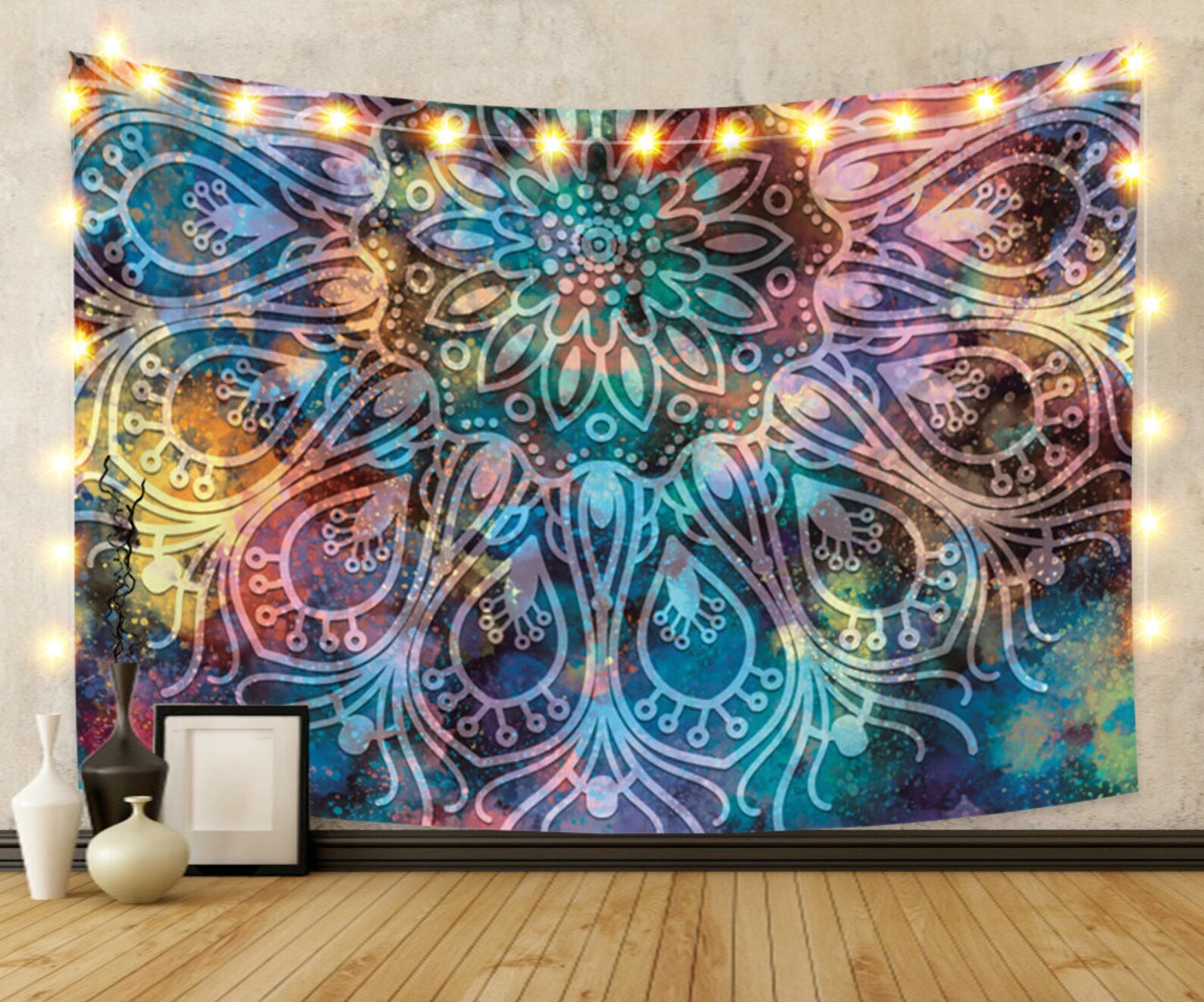 Pink Mandala Tapestry Bohemian Tapestries Hippie Tapestry - Etsy