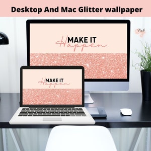 Desktop Wallpaper | Pink Desktop Wallpaper, Pink Glitter Macbook Wallpaper, Macbook Background, Pink Minimalist Wallpaper