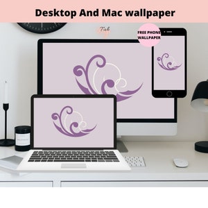 Minimalistyczna tapeta na pulpit, tapeta na Macbooka, fioletowe tło na Macbooka, minimalistyczna tapeta na komputer, tapeta na Maca