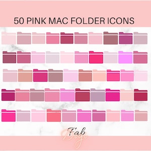 Pink Macbook Folder Icons, Blush Pink Mac Folder Icons, Macbook organizer, Student Organizer Folder Icons