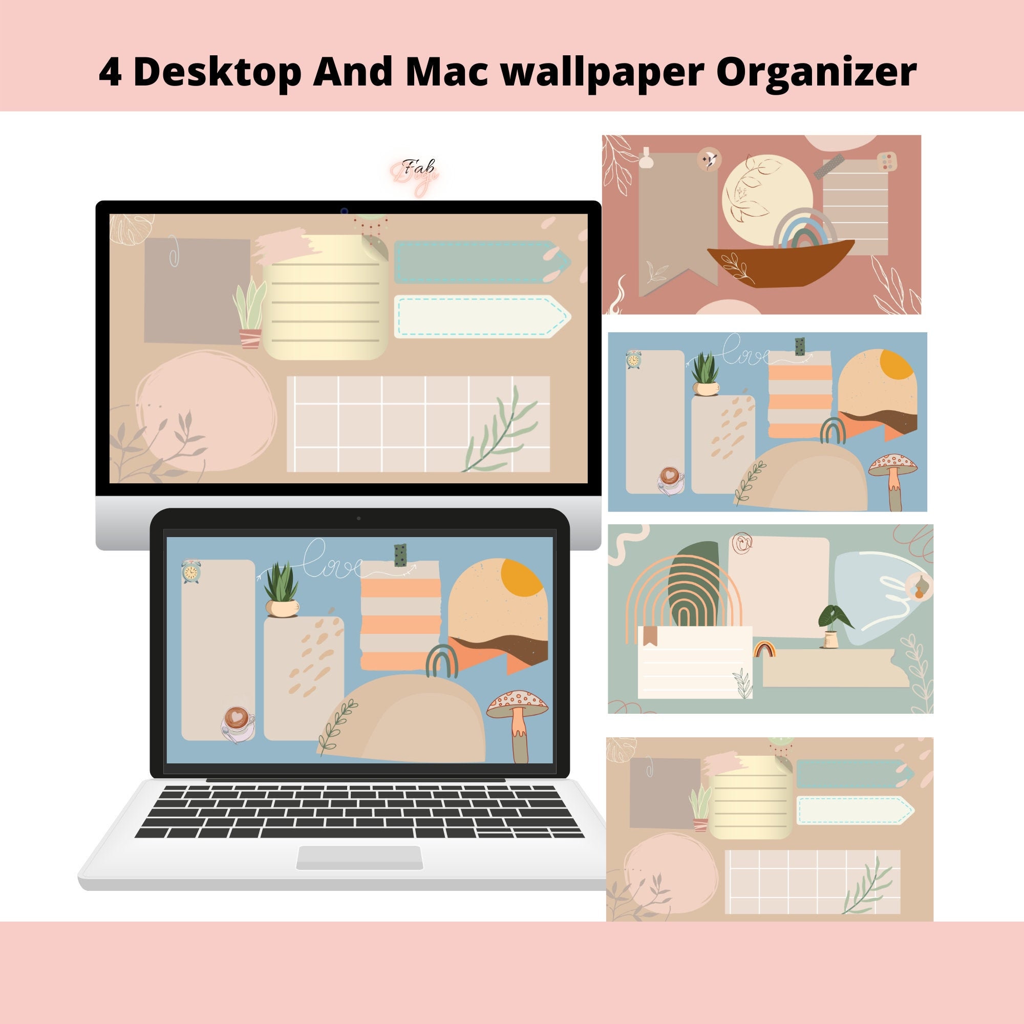 Desktop Wallpaper Organizer Desktop Hintergrund Macbook | Etsy