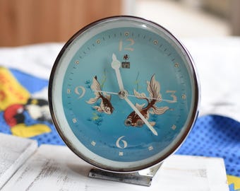Rare Vintage Mechanical Alarm Clock//Chinese Alarm Clock 60s//Working Animated clock//Vintage table clock//Old alarm clock//Working clock