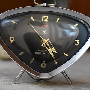 Sveglia meccanica funzionante = Sveglia meccanica vintage XL/Sveglia cinese anni '60/Sveglia da scrivania funzionante/Orologio da tavolo vintage/