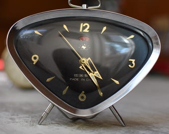 50's〜60's Smith社製 アラームクロック ビンテージ 希少 Vintage JAZ Repetition Alarm Clock – Silver Toned French