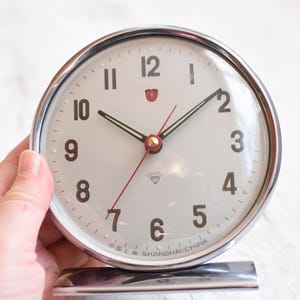 Working alarm clock=Vintage XXXL Mechanical Alarm Clock/Chinese Alarm Clock 60s/Working Desk alarm clock/Vintage table clock/Old alarm clock