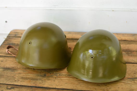 Never used=Vintage Soviet Military Helmet//military steel helmet//Authentic Russian protection helmet//Soviet Army helmet SSH-68//helmet