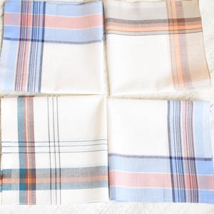 NEVER USED=Lot of 4 Large Vintage organic handkerchief//New Men&#39;s Handkerchief/100% cotton//Men&#39;s Gifts//man handkerchief//New condition