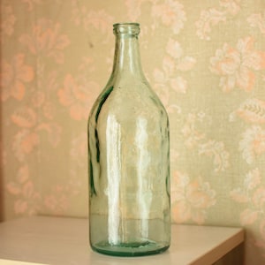 Vintage Glass Demijohn 3 liters//Art Vase//Decanter//French glass demijohn carboy wine bottle//Rare Uniquе Vase//Green glass wine bottle//