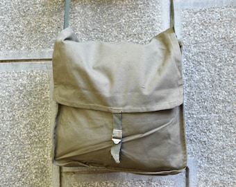 Never used==Vintage Rare Military Backpack //military surplus//Crossbody Bag/School Bag//Unisex Bag// Boy Scout Backpack/bushcraft backpack