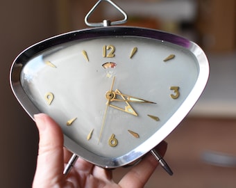 Working alarm clock=Vintage XXXL Mechanical Alarm Clock/Chinese Alarm Clock 60s/Working Desk alarm clock/Vintage table clock/Old alarm clock